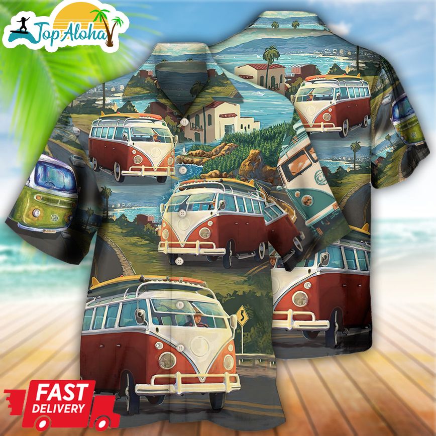 Hippie Van Life Style Love Beach Hawaiian Shirt