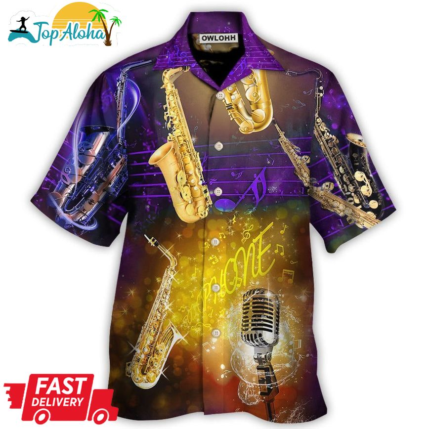 Saxophone Music All Night For Only You Hawaiian Shirt